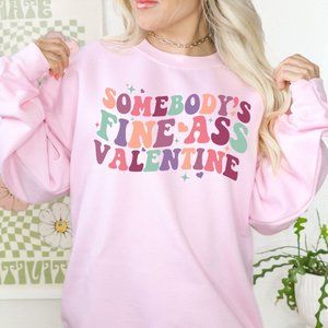 Valentine Sweatshirt - Unisex Valentine's Day Sweatshirt - Pink